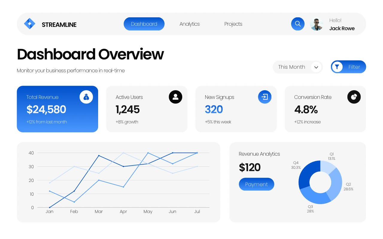 Business analytics portal